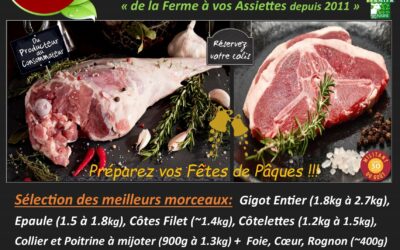 Agneau Fermier Broutard de Lozère, disponible pour Pâques (18 et 19 Avril)